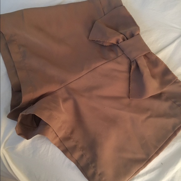 Tan high waisted shorts