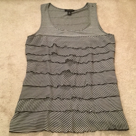White House Black Market ruffled tank