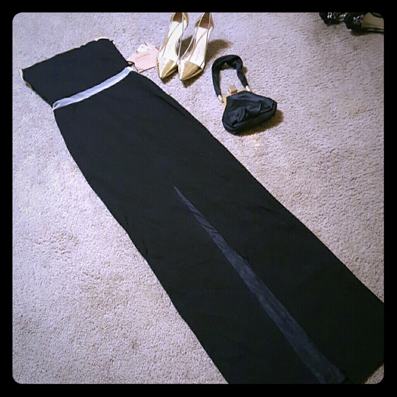Black floor length formal wear