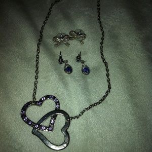 Jewelry - Necklace & 2 pairs of earings