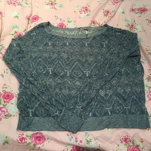 Free People Light Sweater - back zipper detail!