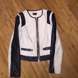 Authentic wool and leather jacket