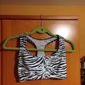 Zebra print bra top.  Reserved