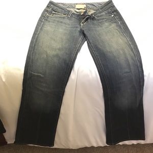 Medium wash Paige boot cut jeans