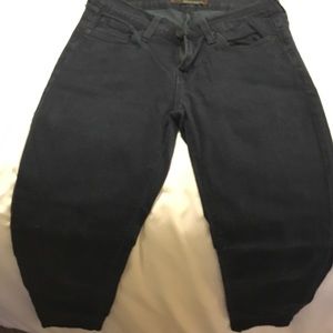 Dark blue ankle crop skinny jeans