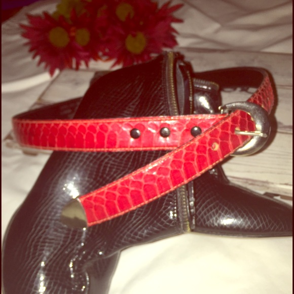 Vintage Snake Skin Belt - Picture 1 of 4