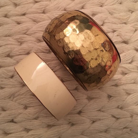 JCrew white and gold bangle