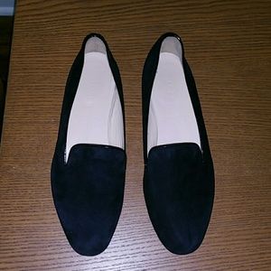 Black suede J. Crew flats