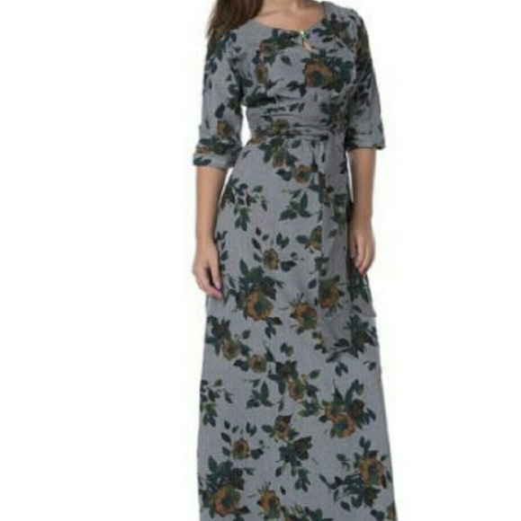 FX Missony Dresses & Skirts - PRICE REDUCED!! Floral Tie-Waist Maxi Dress