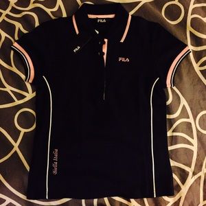 Fila navy blue with pink polo