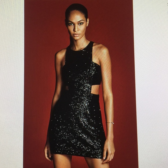 Express Sequin Black Dress