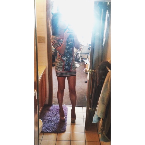 Printed bodycon dress