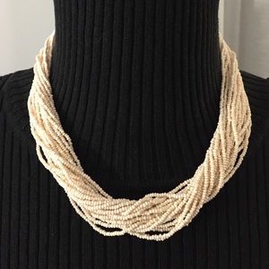 Versatile multi strand beaded Infinity necklace.