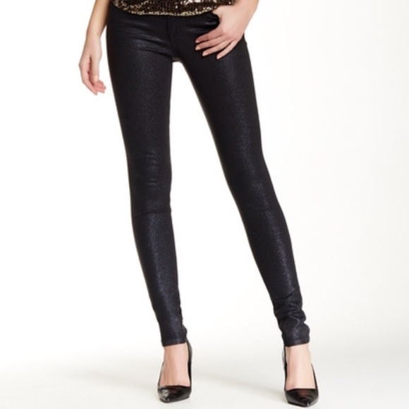 black sparkle skinny jeans