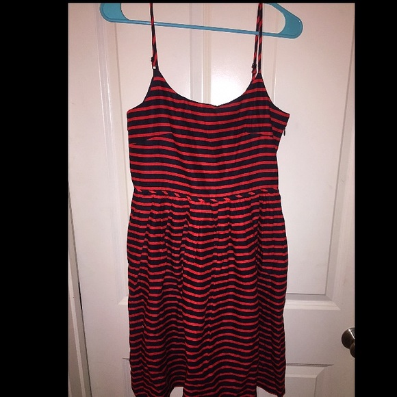 J. Crew Dresses & Skirts - J Crew size 4 Sundress navy and red striped