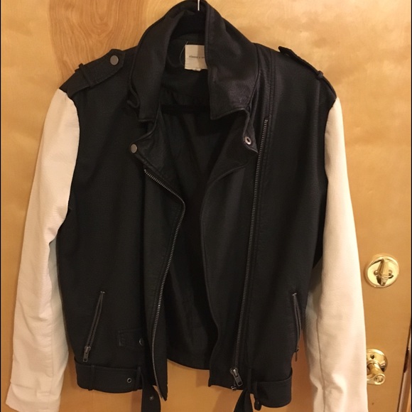 NWOT Colorblock leather jacket
