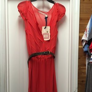 NWT red summer mini dress. Chelsea & Violet.