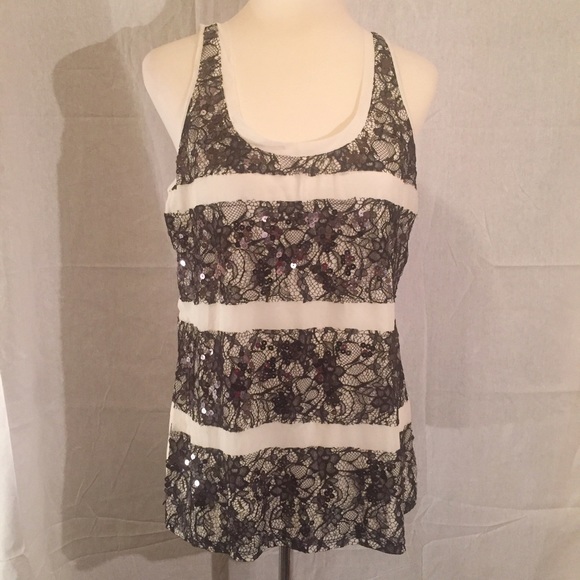 🚫🚫SOLD!!!  Express Sequins and Lace Tank Top
