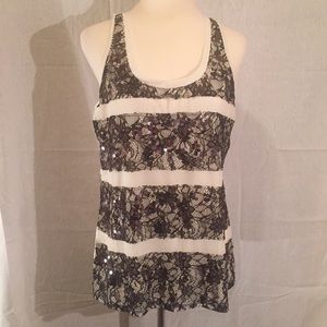 🚫🚫SOLD!!!  Express Sequins and Lace Tank Top