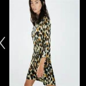 NWT Zara printed dress with back zip