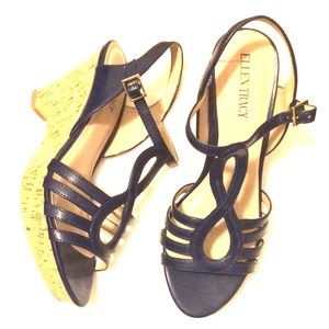 Ellen Tracy Wedge Sandals