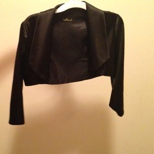 Black satin jacket
