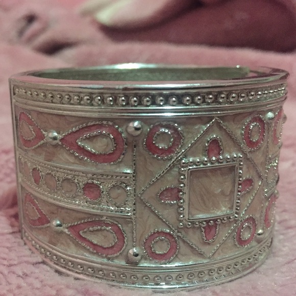Pink and sliver cuff