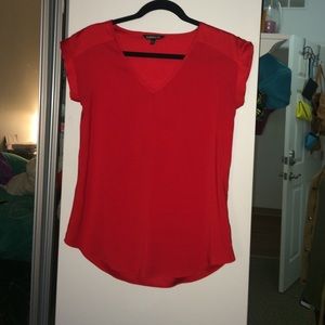 Red silky dress top