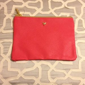 Gold Metal Charm Accessory Pouch