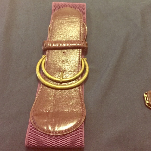 Thick purple leather belt