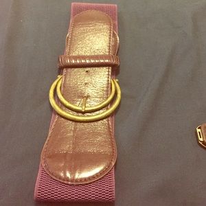 Thick purple leather belt