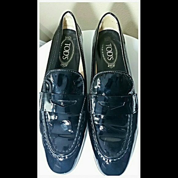 Tod's Shoes - TODS PATENT LEATHER PENNY LOAFERS
