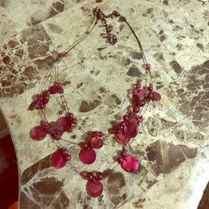 Red beaded necklace