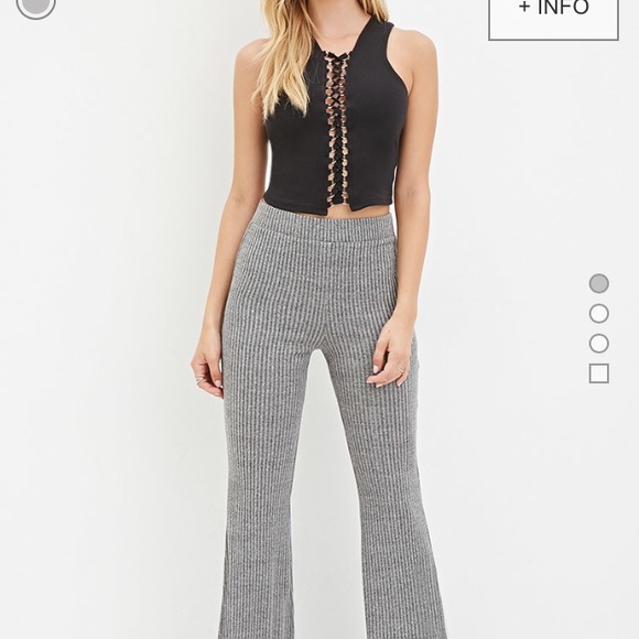 X SOLD X Ribbed Bell Bottom Pants - Picture 1 of 3
