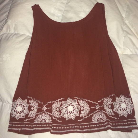 Burnt orange flowy top