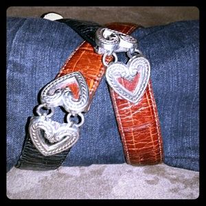 Brighton Brown/Black Leather Belt