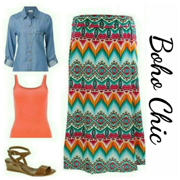 Jon & Anna Dresses & Skirts - Tribal Print Maxi Skirt
