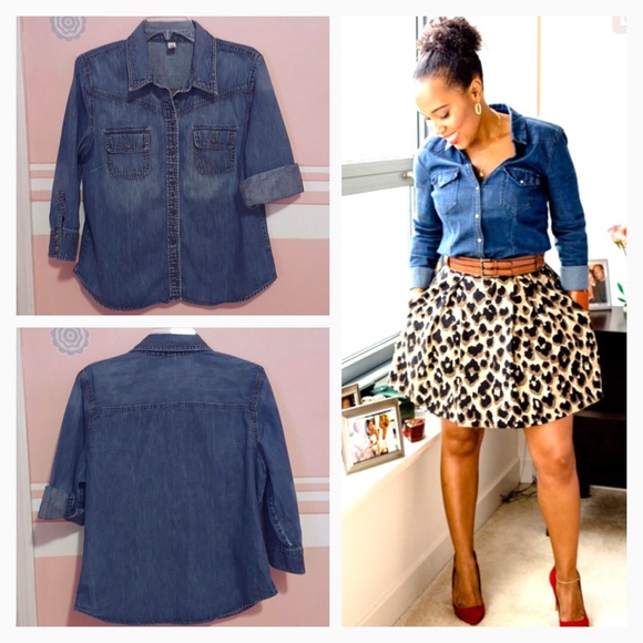 denim blouse
