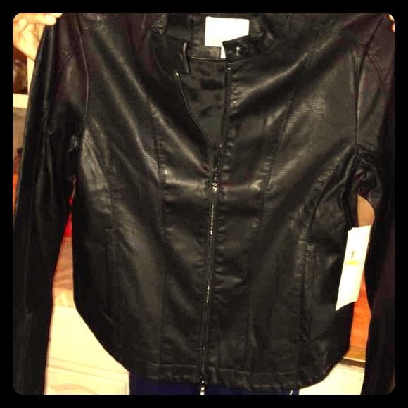 Medium Leather Calvin Klein Jacket