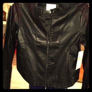 Medium Leather Calvin Klein Jacket