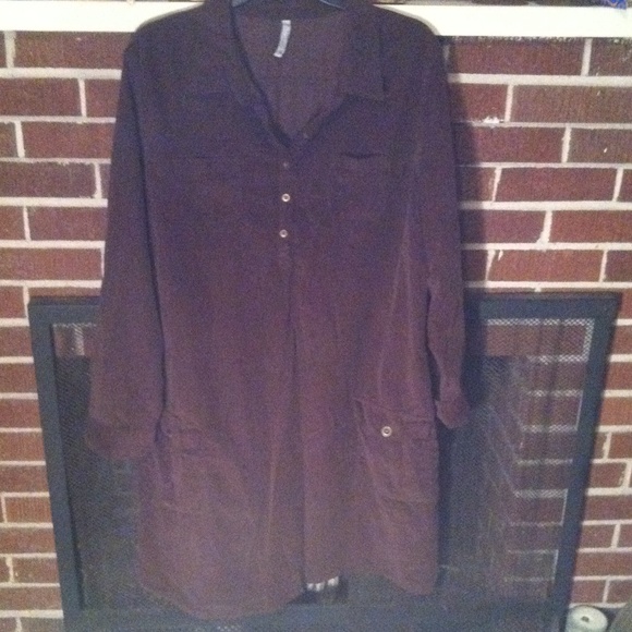 Old Navy Dresses & Skirts - Old Navy Dress XXL Brown Long Sleeve Knee Length