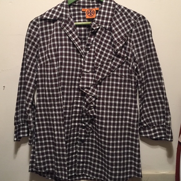 Tory birch plaid ruffle