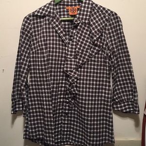 Tory birch plaid ruffle