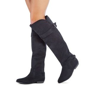 Black over the knee boots