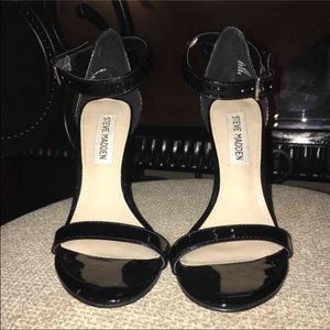 Black Steve Madden Sandal Heels Strappy