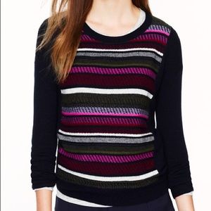 J. Crew Textured-Stripe Sweater