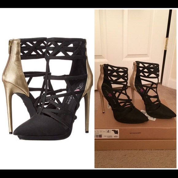Penny Loves Kenny from Nordstrom: Black/Gold Heels