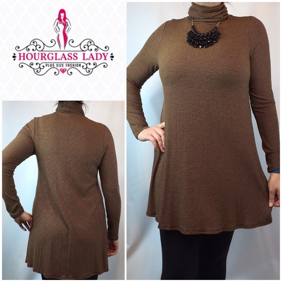 Hourglass Lady Tops - LOWEST PRICE❤️Brown textured tunic