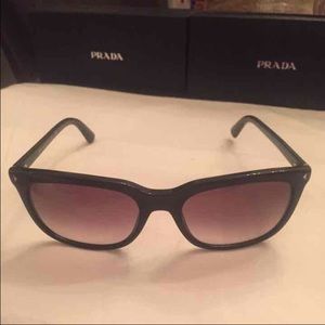 Authentic Prada Unisex Sunglasses Black SPR 12R