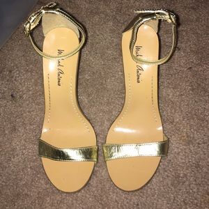 Michael Antonio Gold Ankle Heels